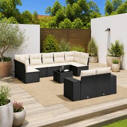Specifications of the 10 Piece Black Rattan Sofa Set