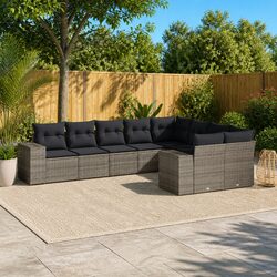 Specifications of 9 Piece Grey Outdoor Sofa Set
