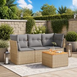 Factual Details of 4-Piece Outdoor Furniture Set in Beige