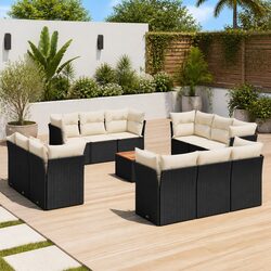 Specifications of 13 Piece Black Rattan Garden Sofa Set