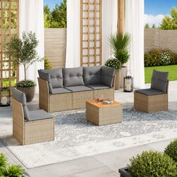 Specifications of the 6-Piece Beige Outdoor Sofa Set