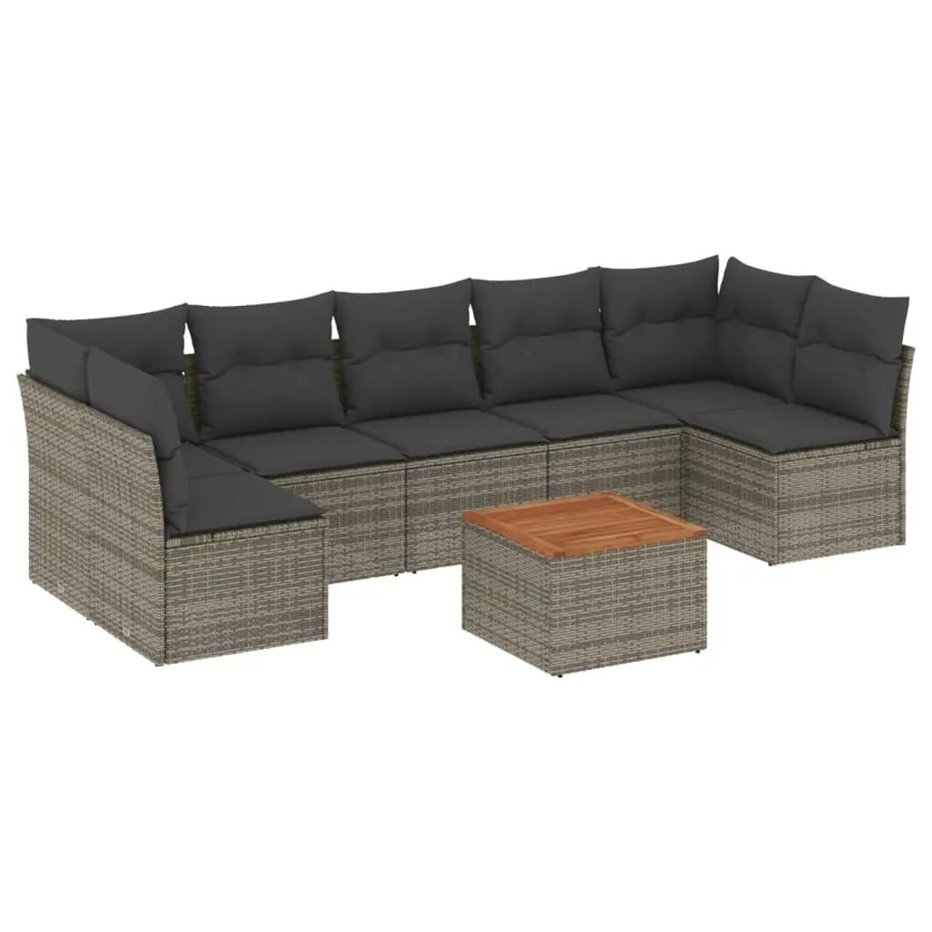8 Piece Modular Garden Sofa Set with PE Rattan Frame