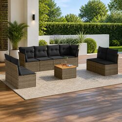 Specifications for 9 Piece Garden Sofa Set, Grey