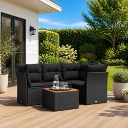 Garden Sofa Set: 5-Piece Modular Outdoor Furniture