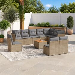Specifications of 11 Piece Garden Sofa Set in Beige
