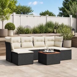 Specifications of the 7 Piece Black Garden Sofa Set