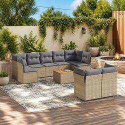 Specifications of 10 Piece Garden Sofa Set - Beige