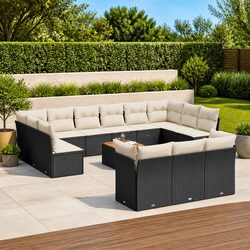 Detailed Specifications of the 14 Piece Black Sofa Set