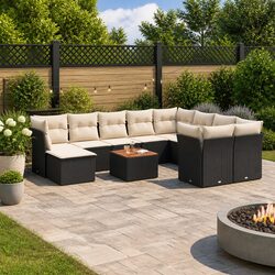 Specifications of 11 Piece Outdoor Garden Sofa Set in Black
