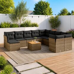 12-Piece Outdoor Garden Sofa Set in Grey - Specifications