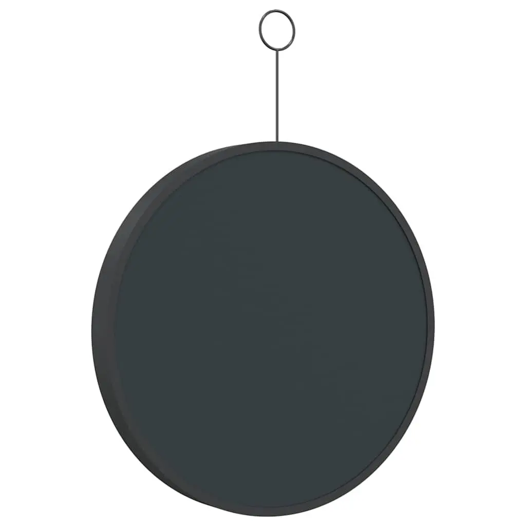 Black Round Hanging Wall Mirror 30 cm