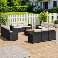 Specifications of 13 Piece Black Rattan Garden Sofa Set