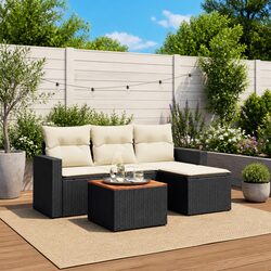 Specifications of Black Modular 5-Piece Garden Sofa Set