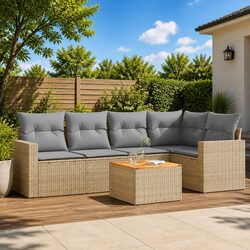 Specifications of 6 Piece Beige Garden Sofa Set