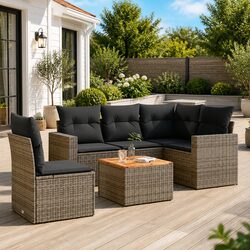 Specifications of 6 Piece Grey Garden Sofa Set