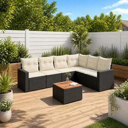 Specifications for 7 Piece Garden Sofa Set with Cushions