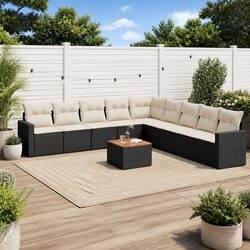 10 Piece Modular Garden Sofa Set with Cushions