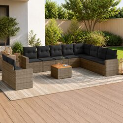 Specifications of 11 Piece Garden Sofa Set - Grey Rattan