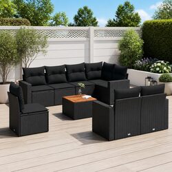 Specifications of 9-Piece Garden Sofa Set with Cushions