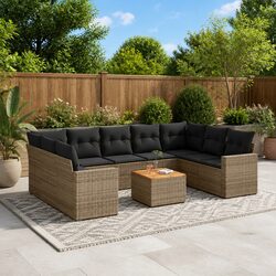 Specifications of the 10-Piece Grey Outdoor Sofa Set