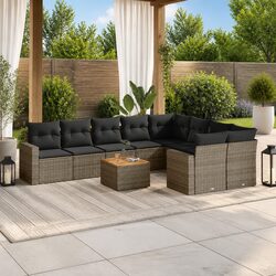 10 Piece Modular Outdoor Sofa Set - Grey Rattan Specifications