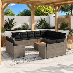 Details of 13 Piece Outdoor Sectional Sofa Set - Grey