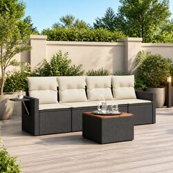5-Piece Outdoor Sofa Set - Dimensions and Features Listed