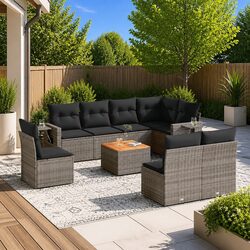 Specifications of the 9 Piece Grey Outdoor Sofa Set