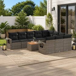 Specifications of 11 Piece Modular Grey Garden Sofa Set