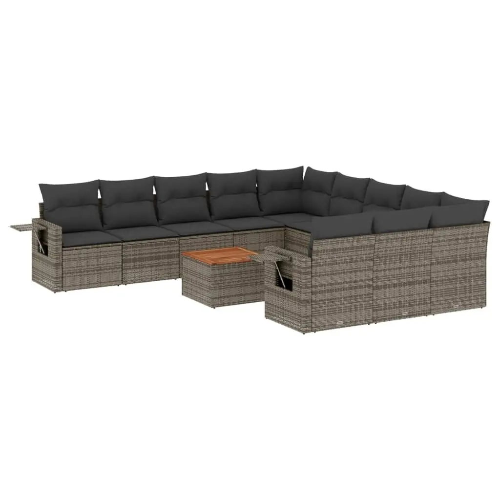 12 Piece Grey Outdoor Sectional Sofa Set