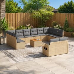 Specifications for 13-Piece Outdoor Sofa Set in Beige