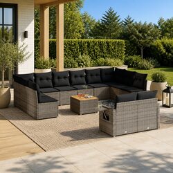 13-Piece Grey Outdoor Sectional Sofa: Specs Inside