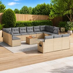 14-Piece Beige Outdoor Sofa Set Specifications