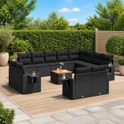Specifications for 13 Piece Black Outdoor Sectional Sofa Set