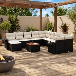 12 Piece Outdoor Sofa Set with Removable Cushion Covers