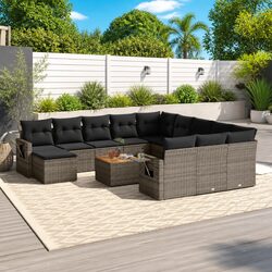 Specifications of 13-Piece Grey Outdoor Sectional Sofa Set