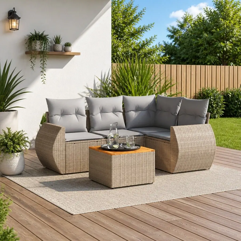 5 Piece Modular Garden Sofa Set
