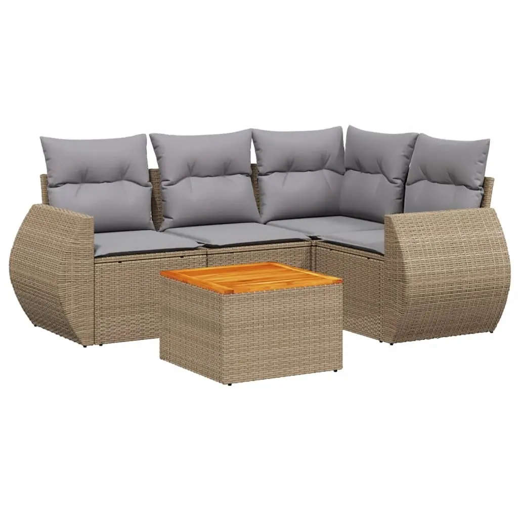 5 Piece Modular Garden Sofa Set