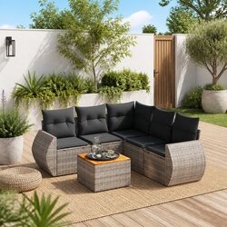 Specifications of 6 Piece Garden Sofa Set with Cushions