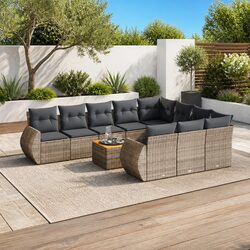 Garden Sofa Set Specifications: 11 Piece, Grey Color