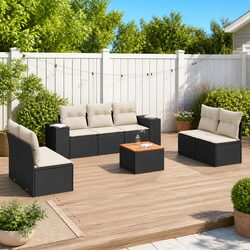 Specifications for 8 Piece Black Rattan Garden Sofa Set