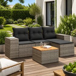 5 Piece Outdoor Sofa Set - Dimensions and Details Inside