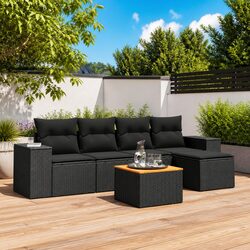 Garden Sofa Set Specifications: 6 Pieces with Cushions