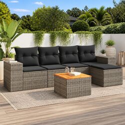 6 Piece Garden Sofa Set: Dimensions and Materials