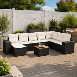 Specifications of 9 Piece Garden Sofa Set with Cushions