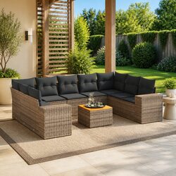 Specifications of 10 Piece Garden Sofa Set in Grey