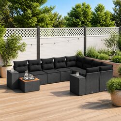 Specifications of 10 Piece Garden Sofa Set with Cushions