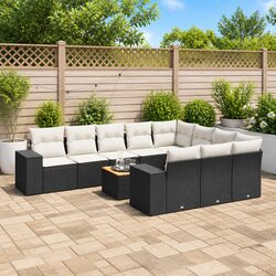 Specifications of 11 Piece Black Garden Sofa Set