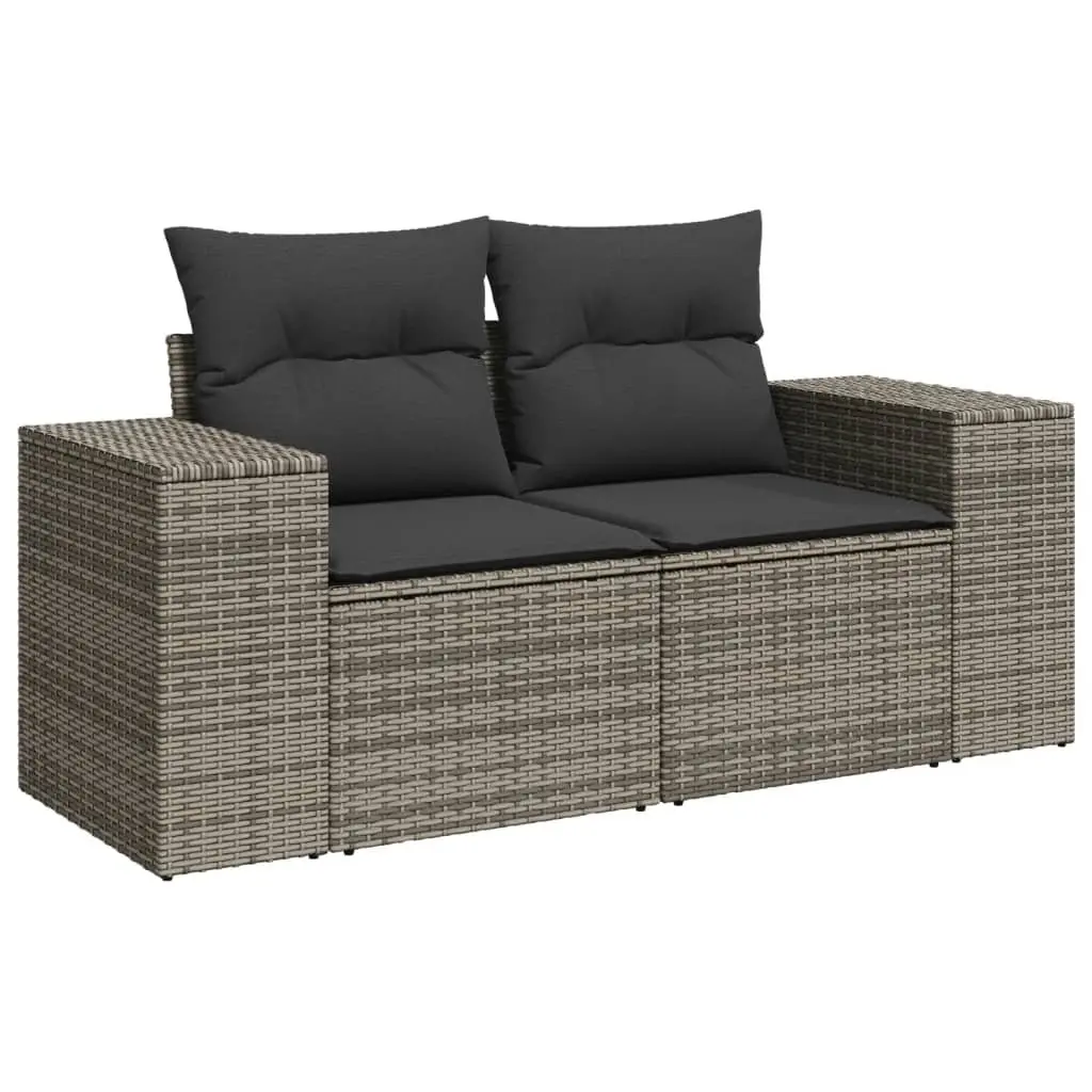 11 Piece Outdoor Sofa Set Garden Patio Furniture Grey with Cushions