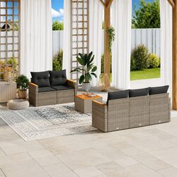 Specifications of 6-Piece Garden Sofa Set in Grey
